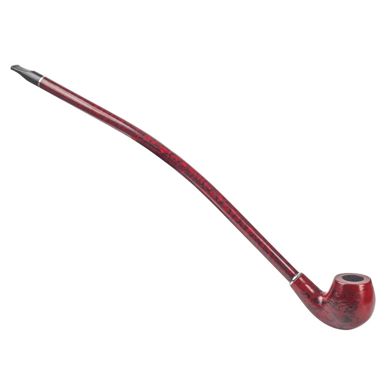 Smoking Pipes Long black frosted resin filter pipe, long handle pipe, reading pipe