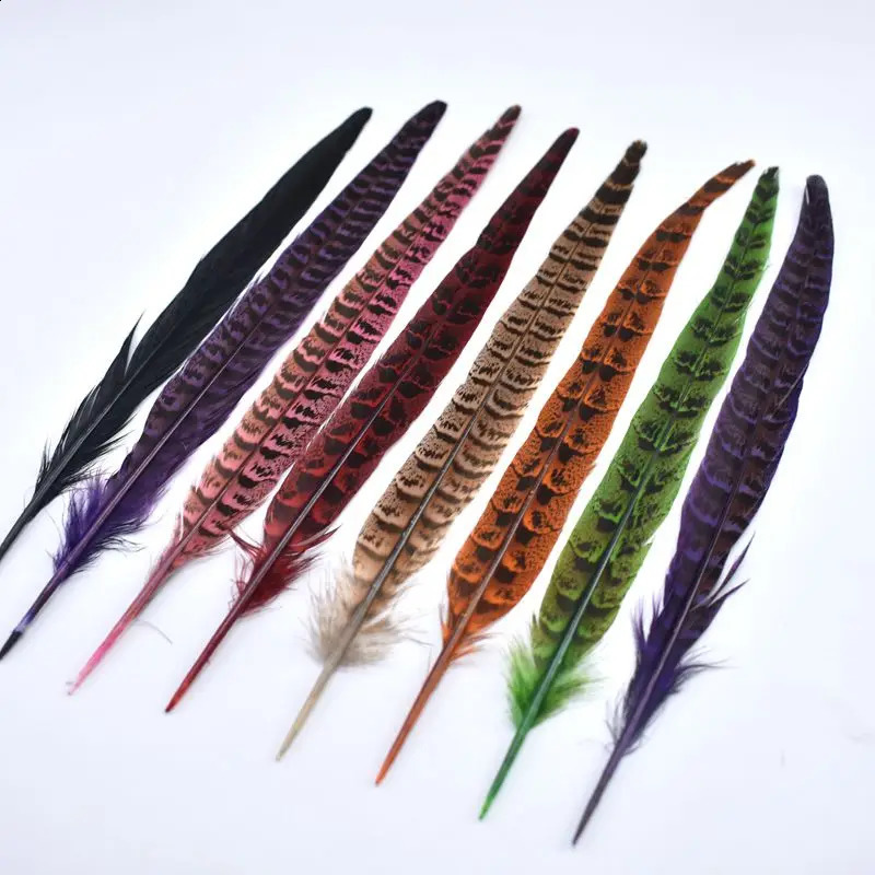 Other Event Party Supplies lot Lake Blue Pheasant Tail Feathers for Crafts 1012inch DIY Dyed Natural Feathers Home Jewelry Party Wedding Decorations 231118