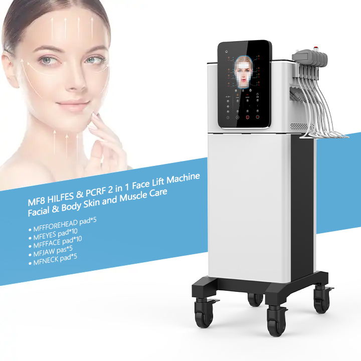 Nouvelle technologie Non invasive HILFES PCRF RF retrait des rides MFFFACE sculpture musculaire EMS tampons Machine de levage du visage