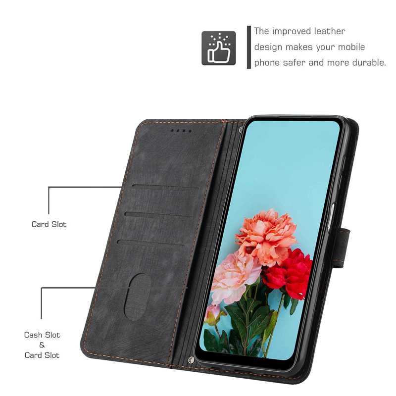 Étuis portefeuille en cuir avec béquille pour iphone 14 pro max 13 mini 11 12 XR X XS MAX 6 7 8 PLUS Touch 7 lignes Cash ID Porte-carte de crédit Flip Cover Pochette de livre antichoc