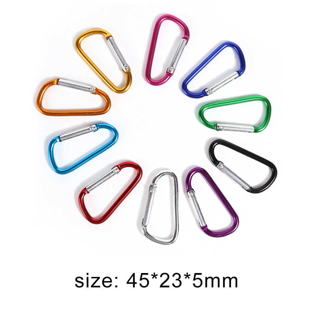 CARABINERS KLUCZ KARABINOWA ALUMINUM Aluminium D-ring Camping Karabiner odporne na trwałe narzędzia przeżycia Losowe do podróży P230420