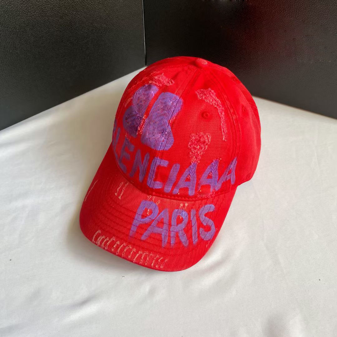 Modny projektant mody czapka z daszkiem para sporty uliczne wakacje podróże cukierki kolor list Graffiti drukuj casquette