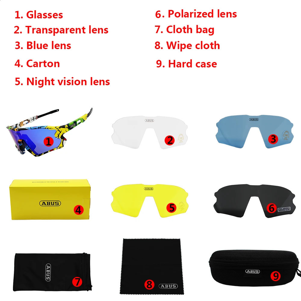 Kayak Goggles 5 lens Bisiklet Gözlükleri Bisiklet UV400 Spor Güneş Gözlüğü Erkekler Kadınlar Anti Hafif Yürüyüş Bisiklet Gözlük 231118