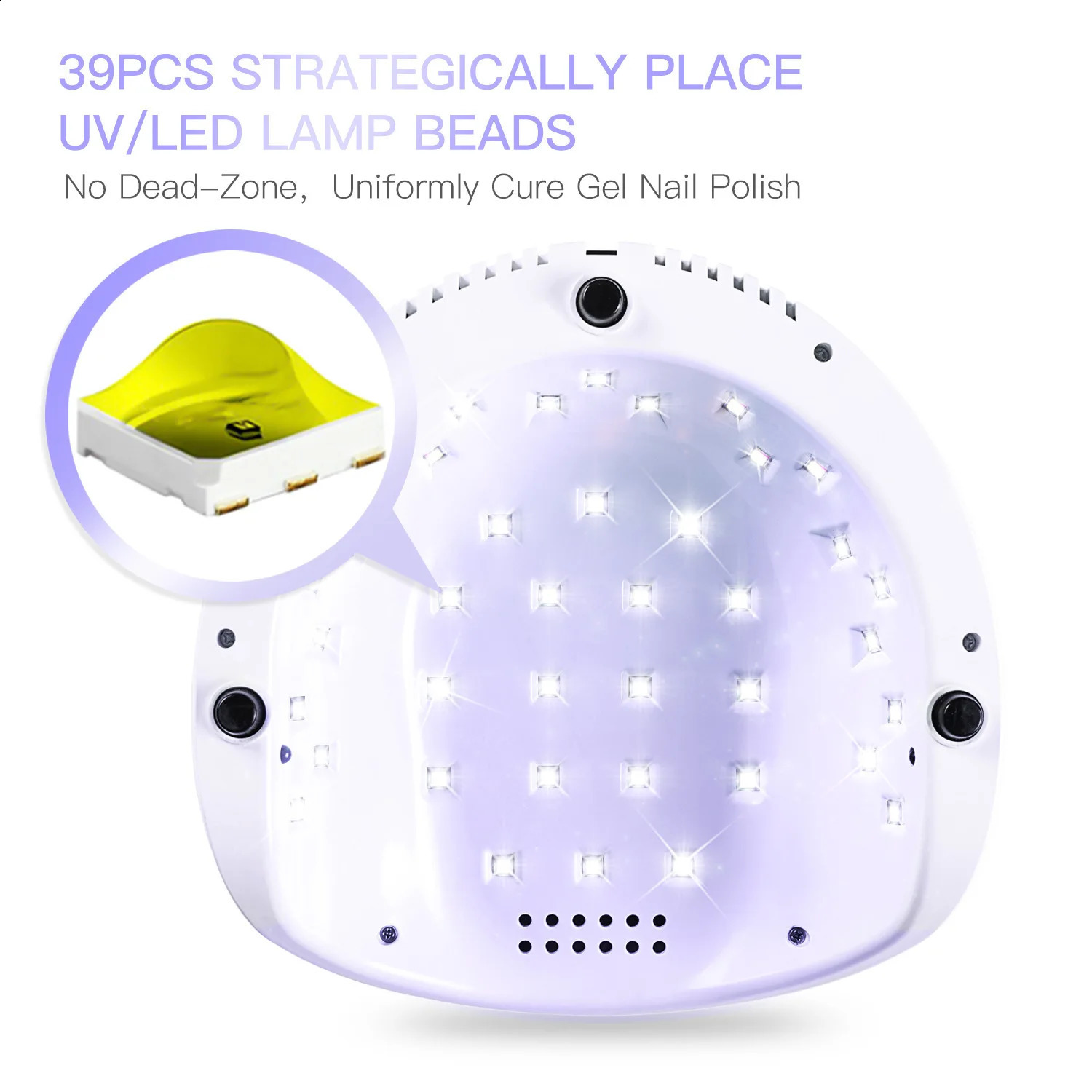 Sèche-ongles 86W Machine de séchage avec lampe de capteur intelligent de thérapie par la lumière LED pour la galvanoplastie de vernis à gel coloré 231118