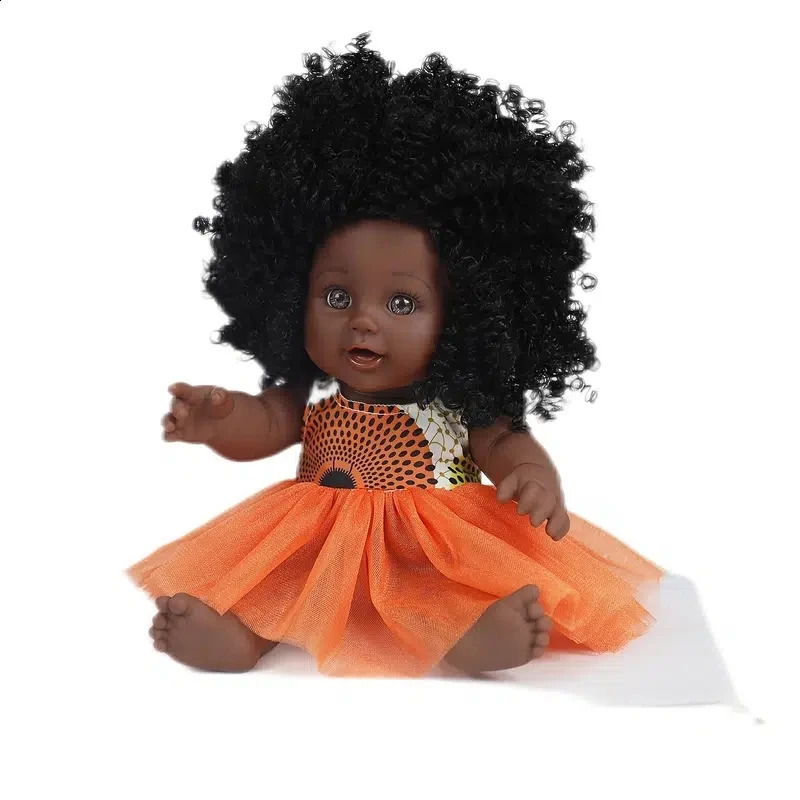 Bambole bambola da 12 pollici con vestiti giocattolo come regalo bambini africani con capelli ricci neri 231118