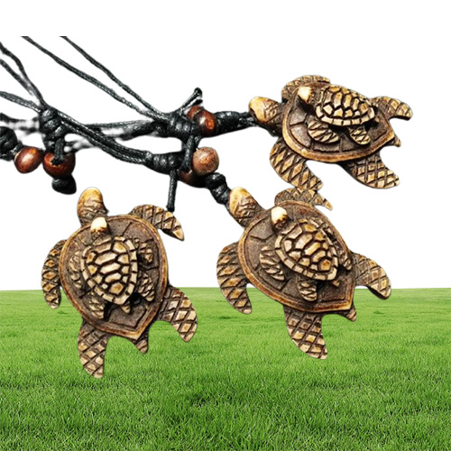 Moda Takı Takliti Yak Kemik Oyma Kaplumbağalar Kolye Ayarlanabilir Kordon Kolye 62734917378918