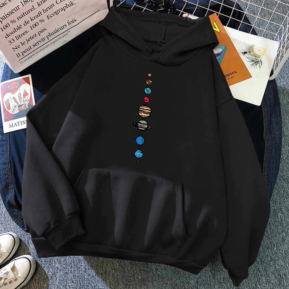 Men's Hoodies Sweatshirts Nine Planets Universe Solar System Print Men Hoodie Loose Pocket Hoody Autumn Oversize Sweatshirt Fashion Casual Pullover Unisex