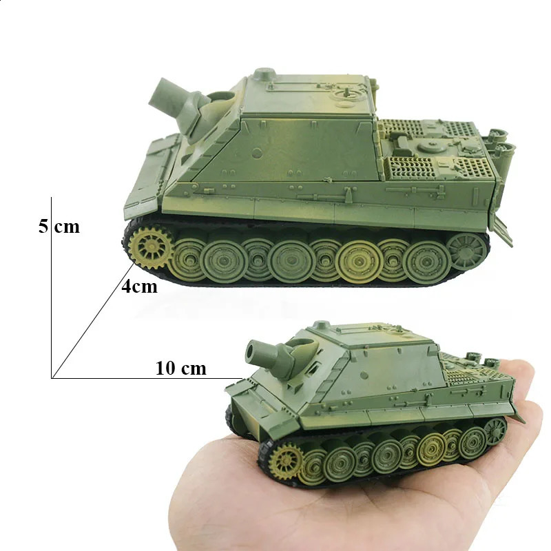 Diecast Model Car 4D Tank Model Building Kits Militärmontering Utbildningsleksaker Dekoration Högdensitet Material Panther Tiger Turmtiger Assault 231118