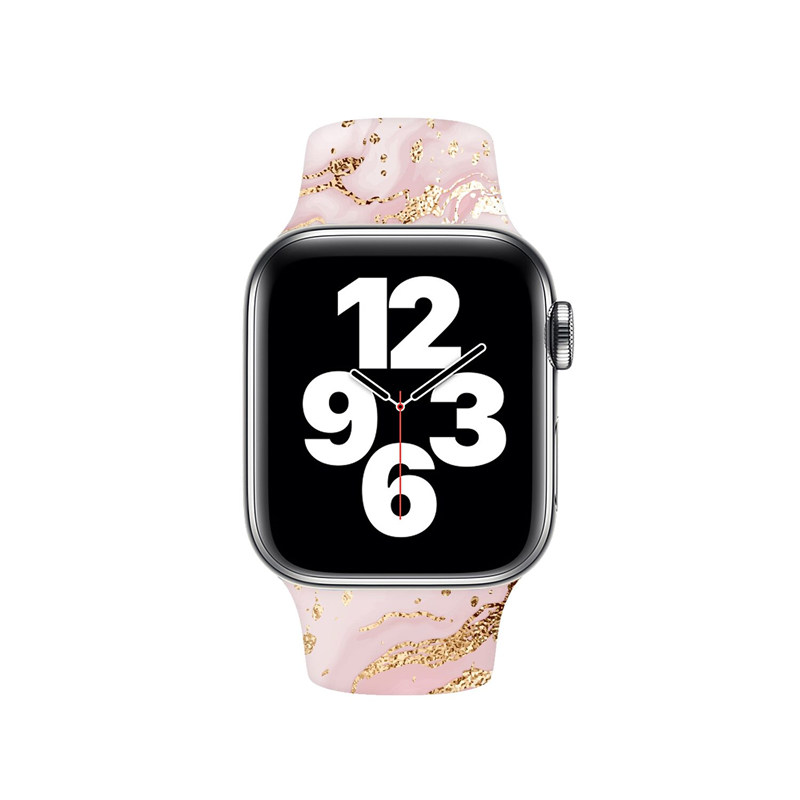 Apple Watch Ultra 8 7 6 49mm 45mm 44mm 41mmのクールな大理石のシリコンループバンドリストストラップ交換