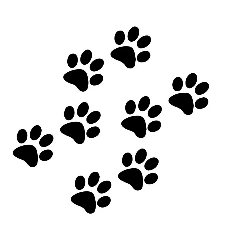 Car Cat Paw Print Sticker Creative 3D Animal Footprint Decal Sunscreen Waterproof Auto Door Window Paster Exterior Accessories