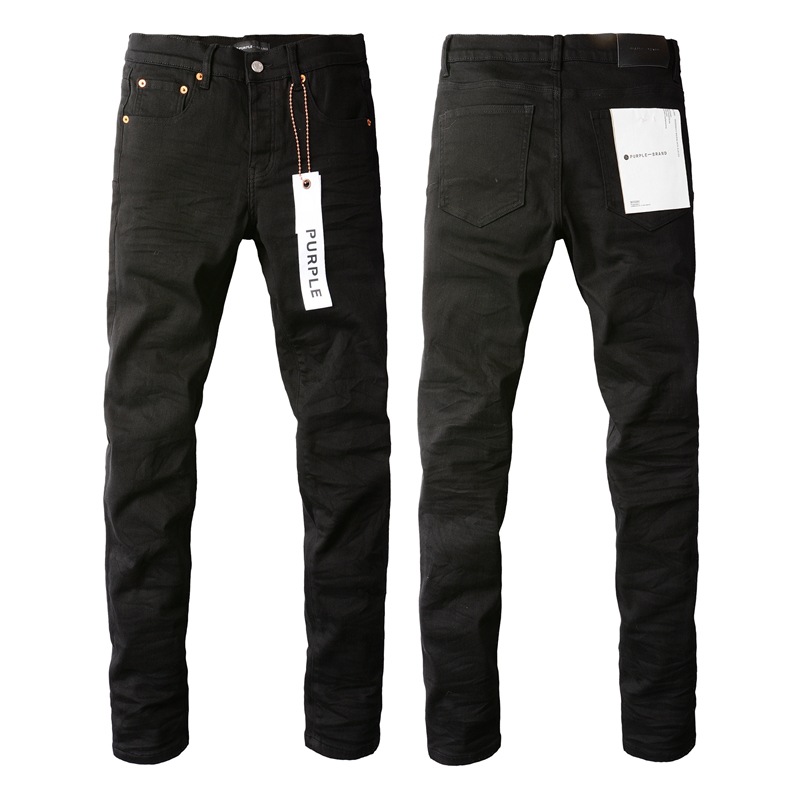 Jeans morados Jeans de diseñador para hombre Jeans negros desgastados Biker rasgados Pantalones de motociclistas ajustados para hombres Diseño de moda para hombres Jeans delgados de calle Tamaño 29-40.