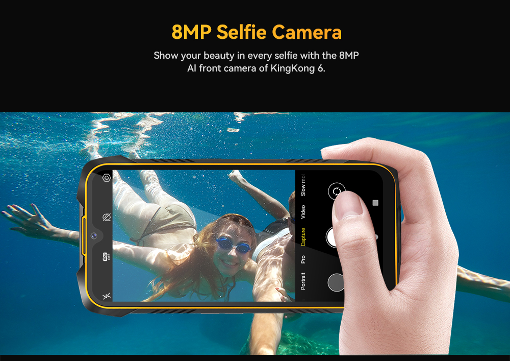 Cubot KingKong 6 IP68 Waterproof Rugged Smartphone 4GB RAM 64GB ROM 5000mAh Battery NFC 4G Dual SIM Android 11 Cell Phone