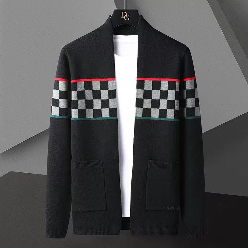 2023men's tröjor för lyxig v- hals mode stickad kashmir cardigan tröja koreansk stil mens trendiga cardigans jacka män kläder