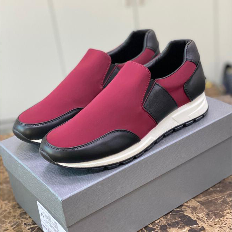 Fashion Men Collision Cross Dress Shoes Casual Running Sneakers Italy Delicate Low Top Elasticd Soft Bottom Calfskin Designer Luxury Lightness Trainers Box EU 38-45