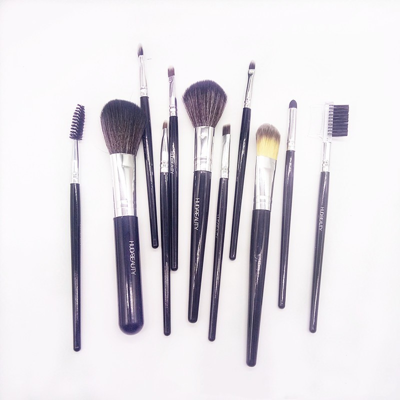 Set di pennelli trucco di lusso da 12 pezzi fondotinta Set di pennelli trucco Kit brocha de maquillaje