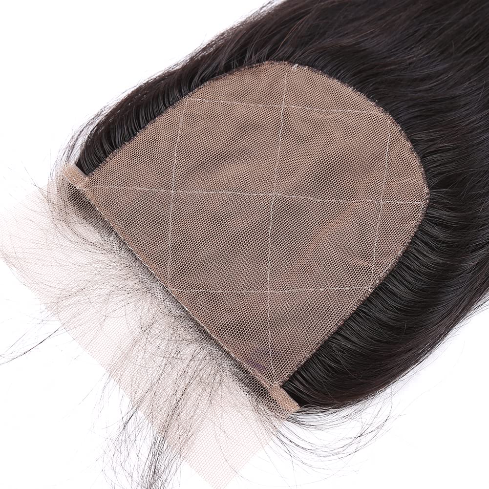 Silk Base Closure Silky Straight Brazilian Virgin Human Hair 100% Unprocessed Human Hair Top Lace Closure With Baby Hair Skin-like 4x4 Top Closure Bella Hair Goal