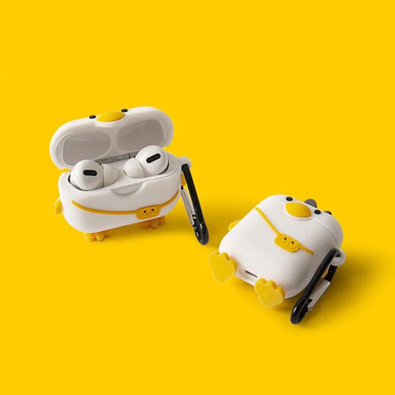 3D Cartoon Familie Zoon Koe Dier Robot Gamepad Schattig Siliconen hoesjes voor Apple Airpods Covers Oortelefoon Air pods 1 2 Pro 3 Case Draadloos opladen Soft Cover