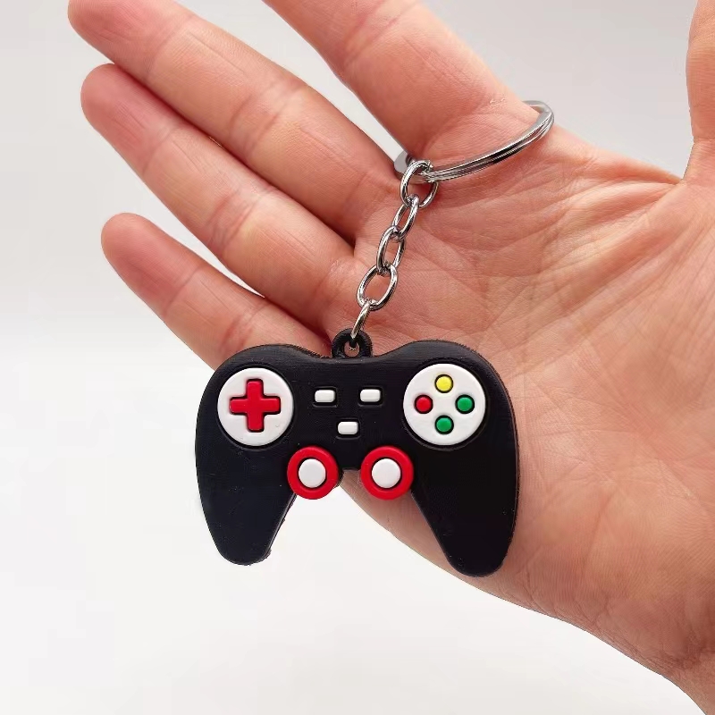 Mode sleutelhanger voor mannen Creative Gift Game Handle Keychains Designer Simulation Toy Game Console Auto Key Ring Bag Hanger Groothandel