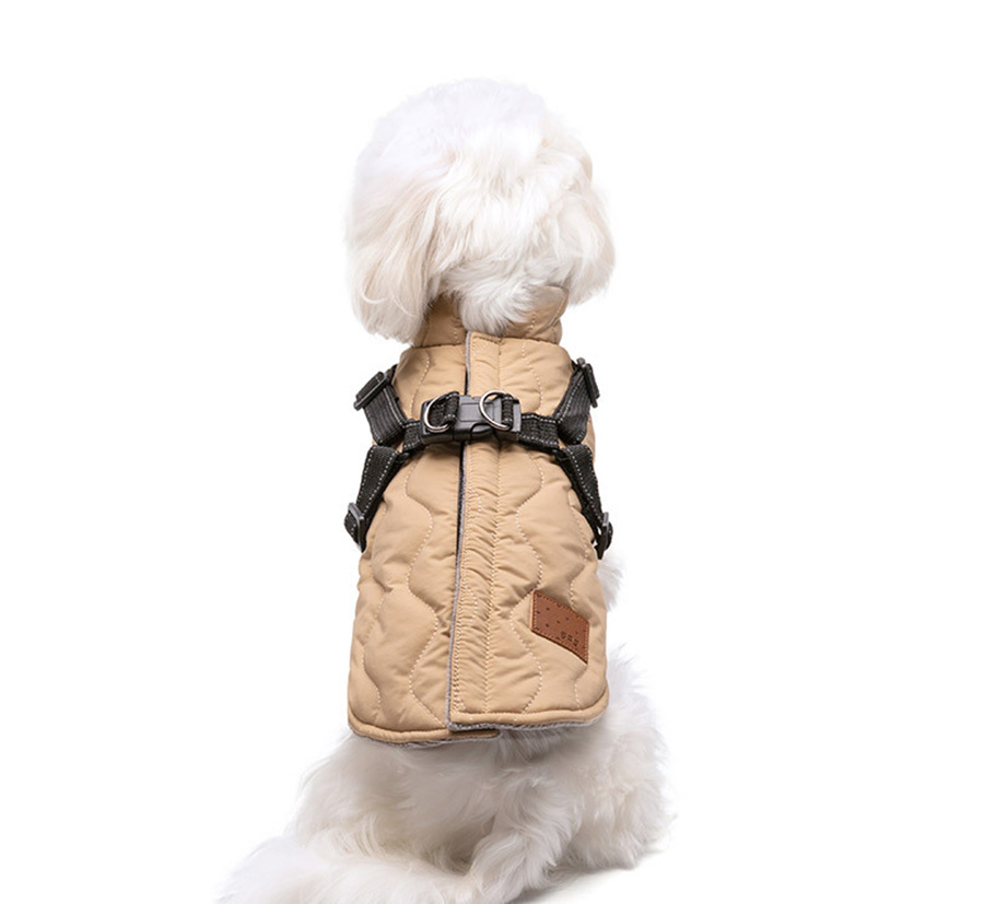 Vêtements pour chiens automne et hiver vêtements de coton épaissis petit chien et vêtements de traction vêtements pour animaux de compagnie