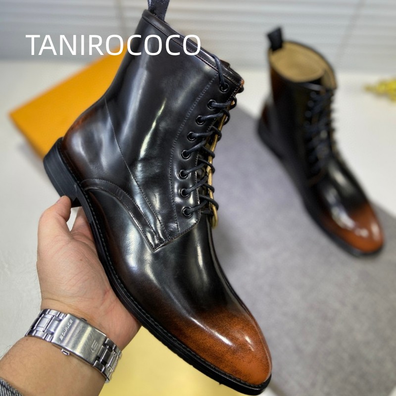 Nuova moda primavera e autunno da uomo in pelle da uomo senior modello coccodrillo casual da uomo autoveicoli scarpe da uomo stivali da banchetto scarpe da lavoro stivali da sposa 45