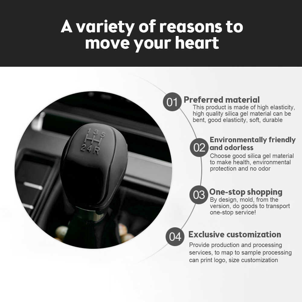 Universal Silicone Gear Shift Knob Cover Gear Shift Non Slip Grip Handle Case Automobiles Gear Shift Collars Car Accessories