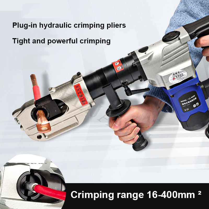 LZ-400C Elektrische hydraulische tang elektrische stroomkabel Criming Tool Cu/AL Terminal Criming Pliers Bereik 16-400 mm ﾲ