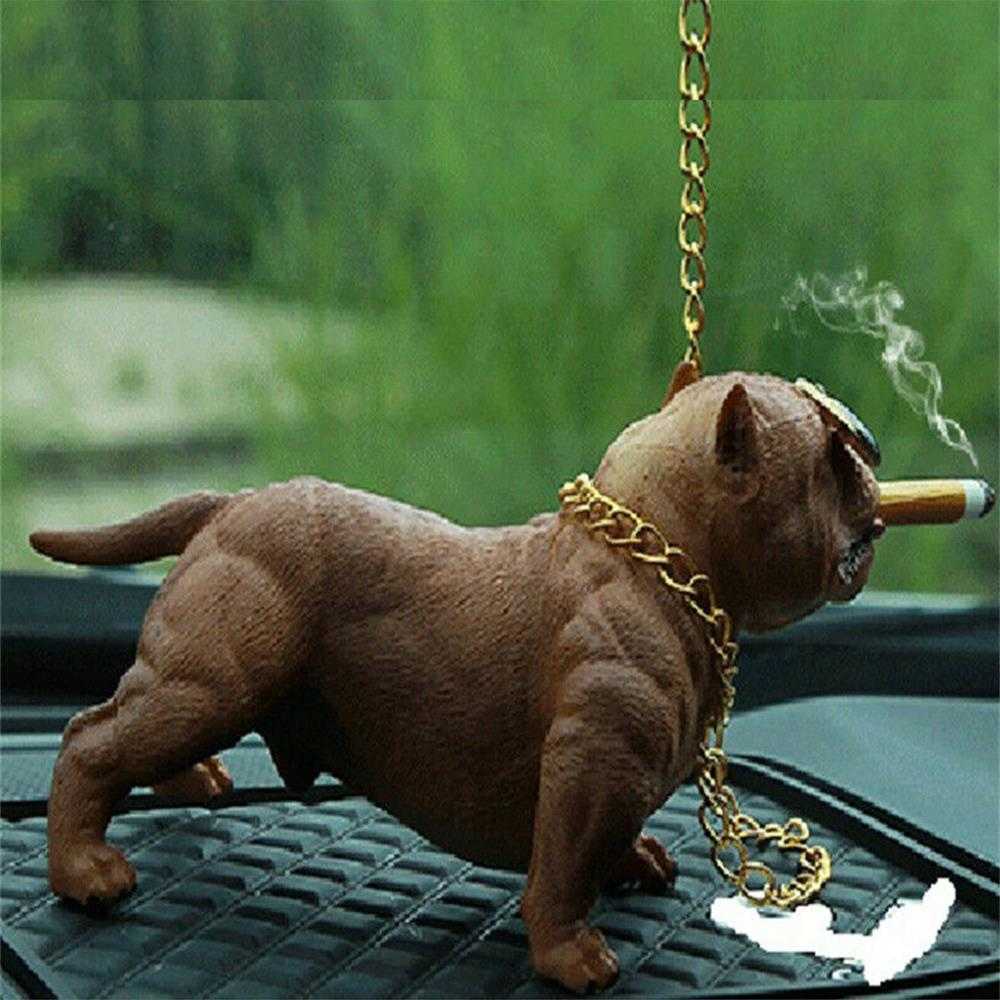 Car Dashboard Ornament Bully Pitbull Dog Doll Auto Interior Accessories Ornaments Cute Chritmas Gift Creative Home Decor