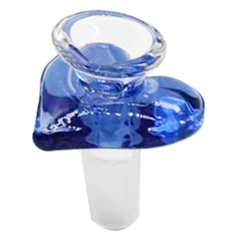 Ultimo vetro colorato da fumo Love Heart Style 14MM 18MM maschio comune erba secca filtro tabacco ciotola piattaforme petrolifere portatile pipa ad acqua Bong DownStem portasigarette