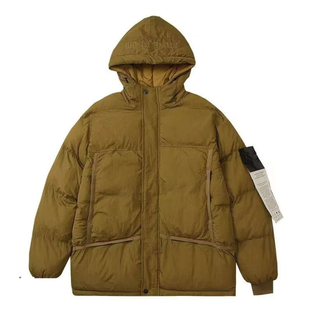 Stones Island Jacket Diseñador Chaqueta de moda para hombres y mujeres Stones Island Down Jacket Coat Marca de lujo Brazalete Correa para el hombro Tendencia 804