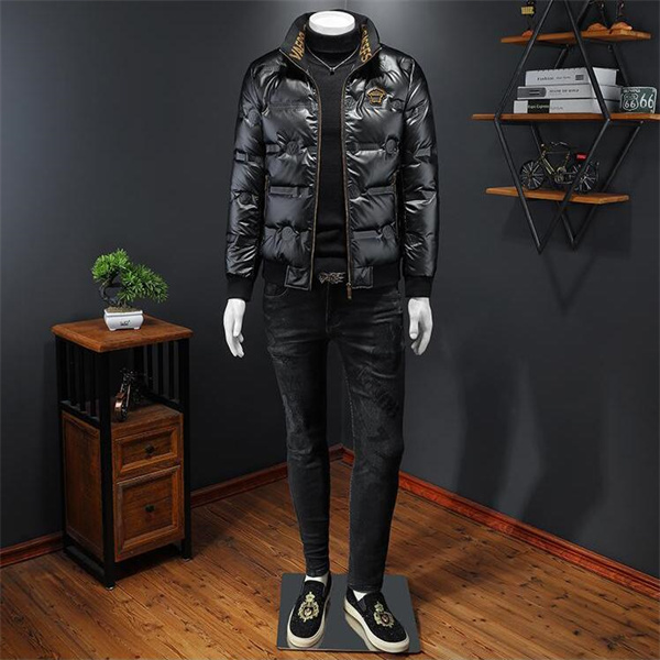 Luxo 2023 jaqueta de designer masculina inverno quente à prova de vento para baixo jaqueta brilhante material fosco casal modelos novas roupas tamanho asiático M-5XL