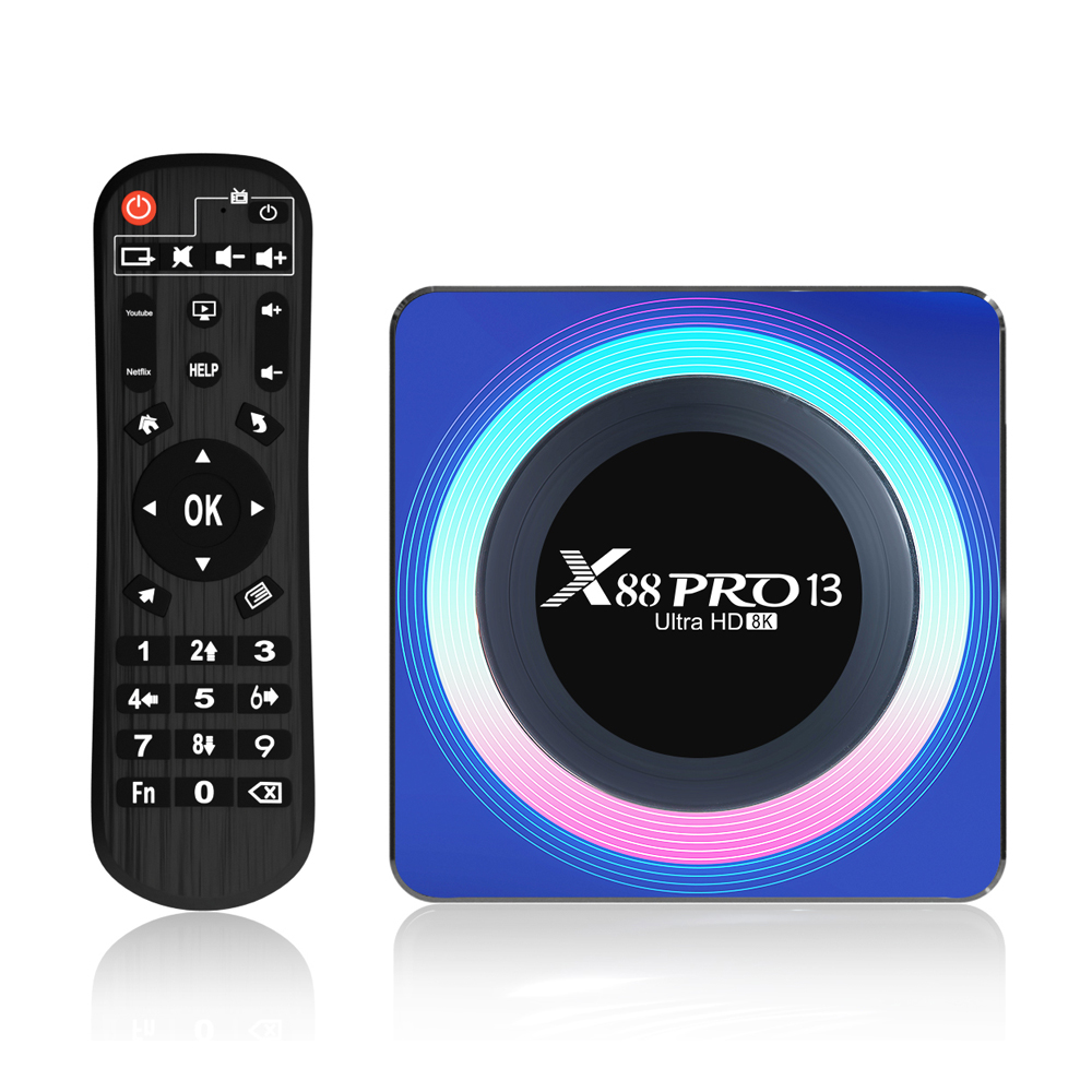 X88 Pro 13 Android TV Box Rockchip RK3528 4GB 64GB 32GB 2GB16GBメディアプレーヤー2.4G 5G WIFI6 BT4.0 100M 8K