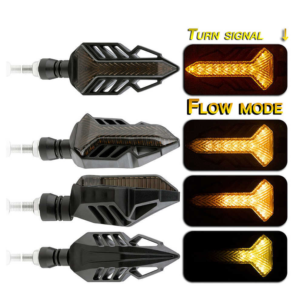 Motorcycle flash LED sequence on smoked off-road motorcycle indicator flasher turn signal light motorcycle waterproof tail light