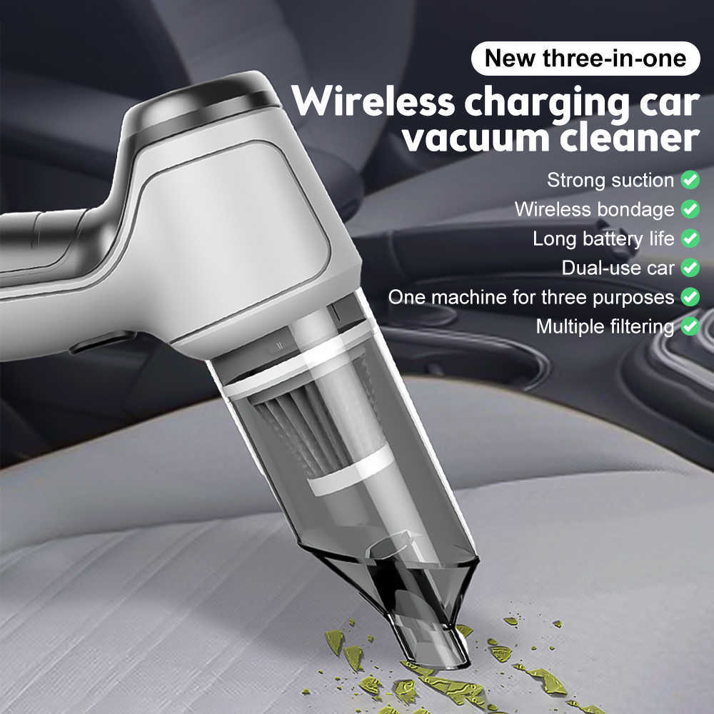 9000PA 3-IN-1 Mini Car Vacuum Cleaner Air Blower Cordless Handheld Mini Auto Vacuum Cleaner for Car Interior Home Computer PC