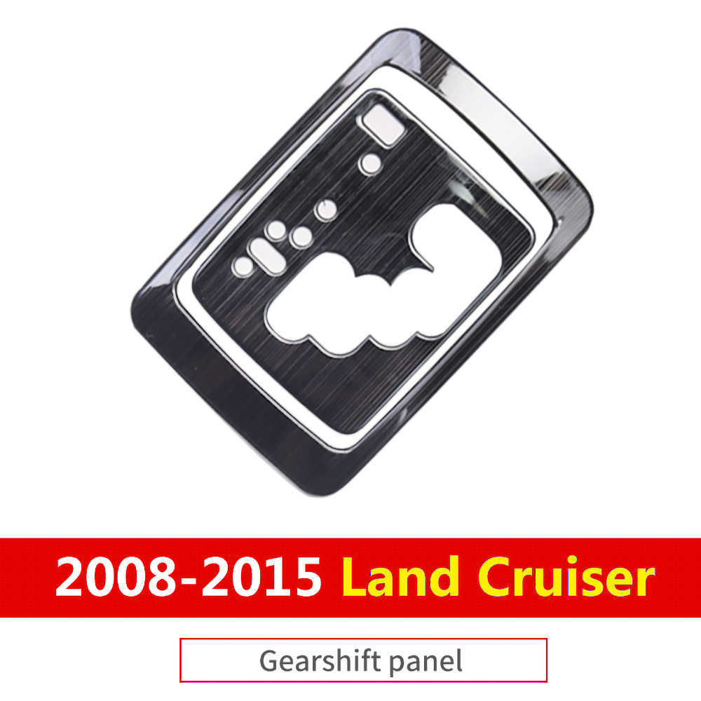 Novo para 2008-2021 toyota land cruiser land cruiser lc200 aço inoxidável botão de mudança de carro quadro painel de controle central engrenagem decoração capa