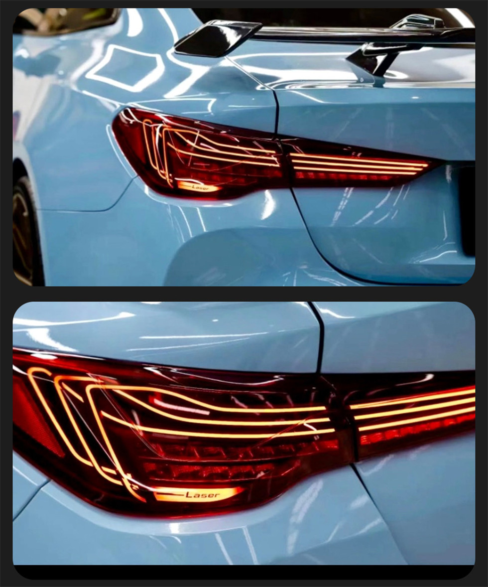 المصابيح الخلفية التلقائية لـ 4 Series G22 G82 M4 CSL European 20 19-2023 LED Sequential Trans Signal Signal Animation Lights Brake Lights