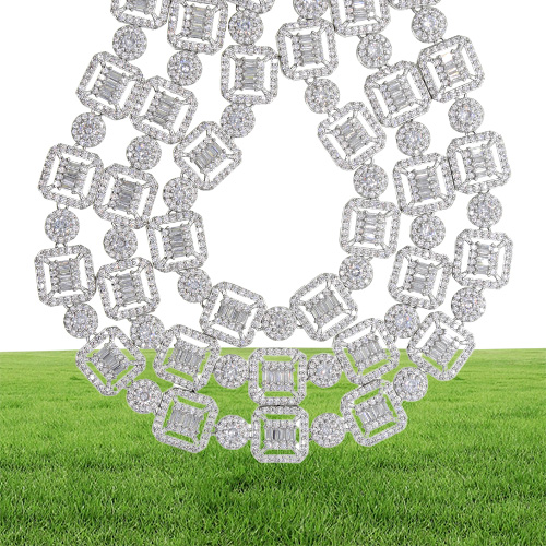 Nouveau collier 5A cubique zircone géométrique ronde perles carrées chaîne à maillons styles punk garçon colliers ras du cou pour femmes hommes hip hop jewe4241098
