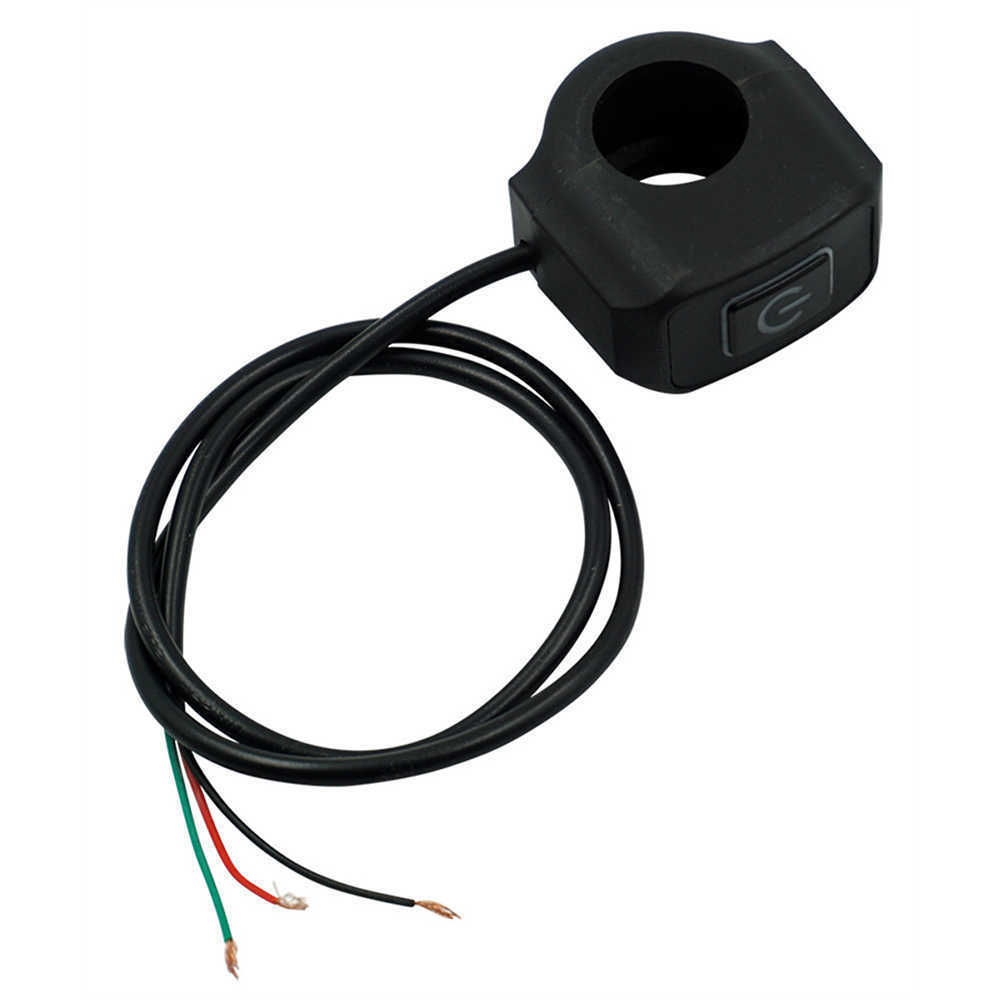 22mm 12V Motorcykelstyret SWITCH Electric Star Pressure Waterproof Control Switch -knappen med LED -ljus