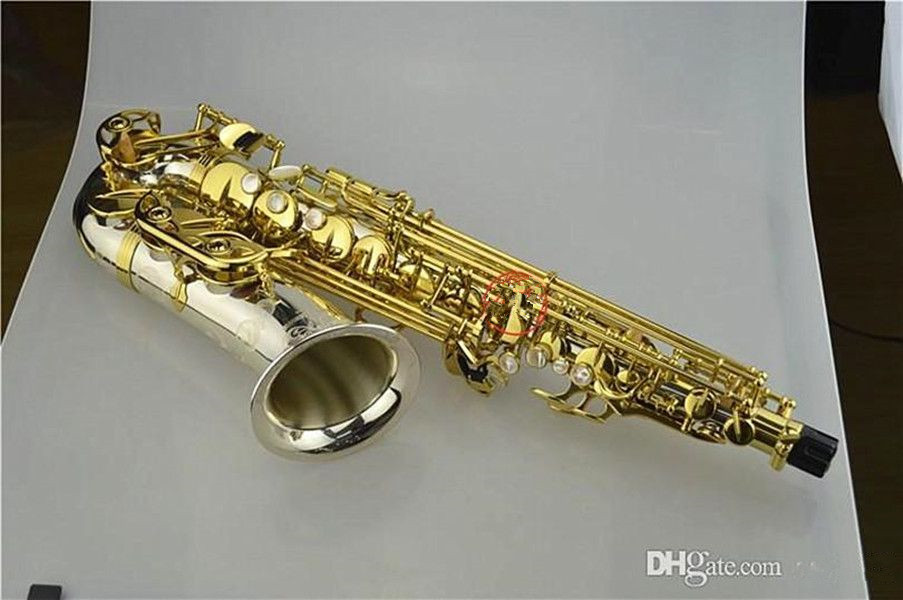 NEUES A-WO37 Yanagisa Altsaxophon Versilberung Goldschlüssel Professionelles Super Play Saxophon-Mundstück mit Koffer
