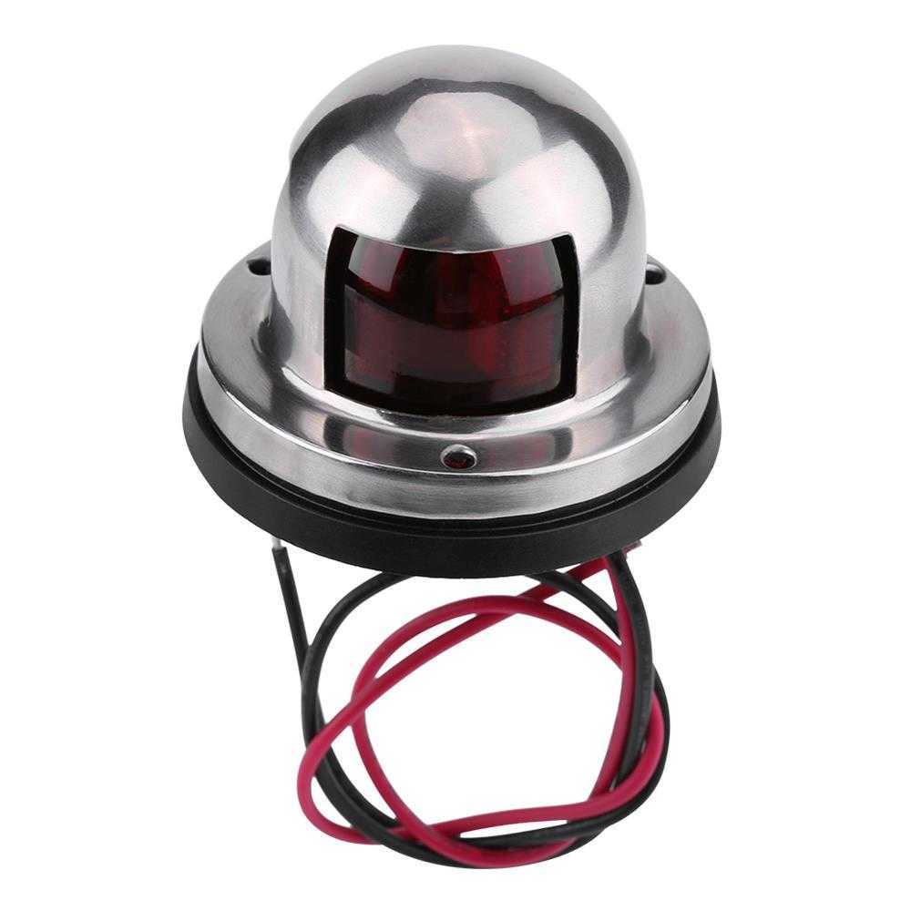 Marine Boat 12V Acciaio inossidabile LED rosso verde Lampada di segnalazione di navigazione Accessorio yacht Lampada di segnalazione a LED impermeabile Fishlamp