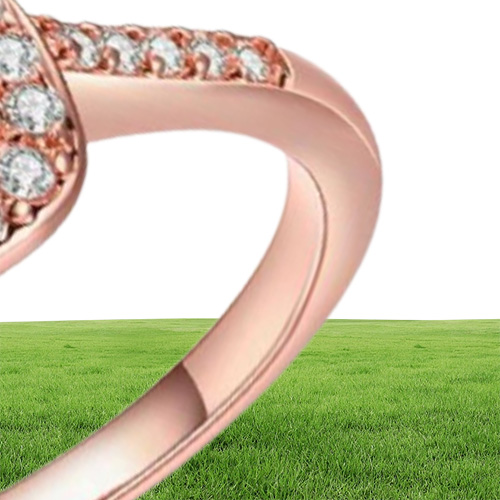 Yhamni Original Fashion Original Real Rose Gold Rings for Women 1ct 6mm di alta qualità Gioielli ad anello in oro rosa AR03597886669086322