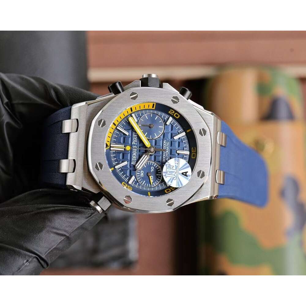 watch High quality aps luxury mens watches ap watch fruit royal oak chronograph menwatch V5V2 orologio automatic mechanical supercolen cal3124 rubber strap uhr mon