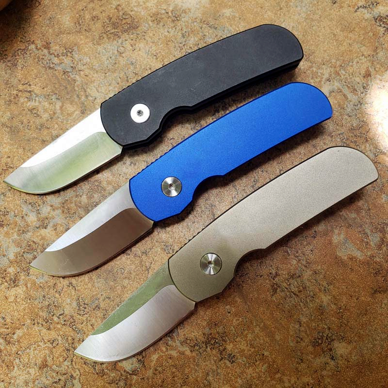 Promotion 3 Handle Colors AUTO Tactical Folding Knife 154CM Satinless Steel Blade Aviation Aluminum Handle EDC Pocket Folder Knives