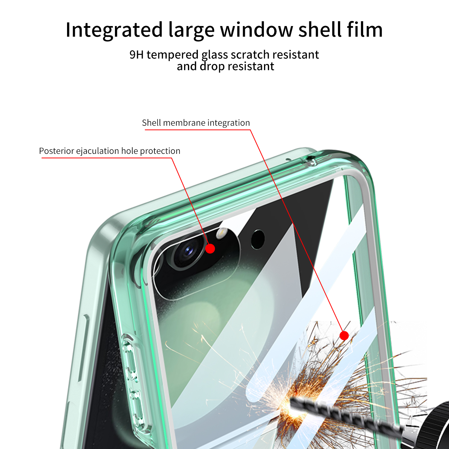 Magnetic Stand For Samsung Galaxy Z Flip 5 Case Diamond Ring Small Glass Film Protection Cover