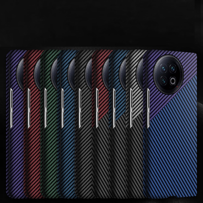 Carbon Fiber Plastic For Vivo X Fold 3 Pro Fold2 Case Front Back Slim Folding Hard Protection Cover