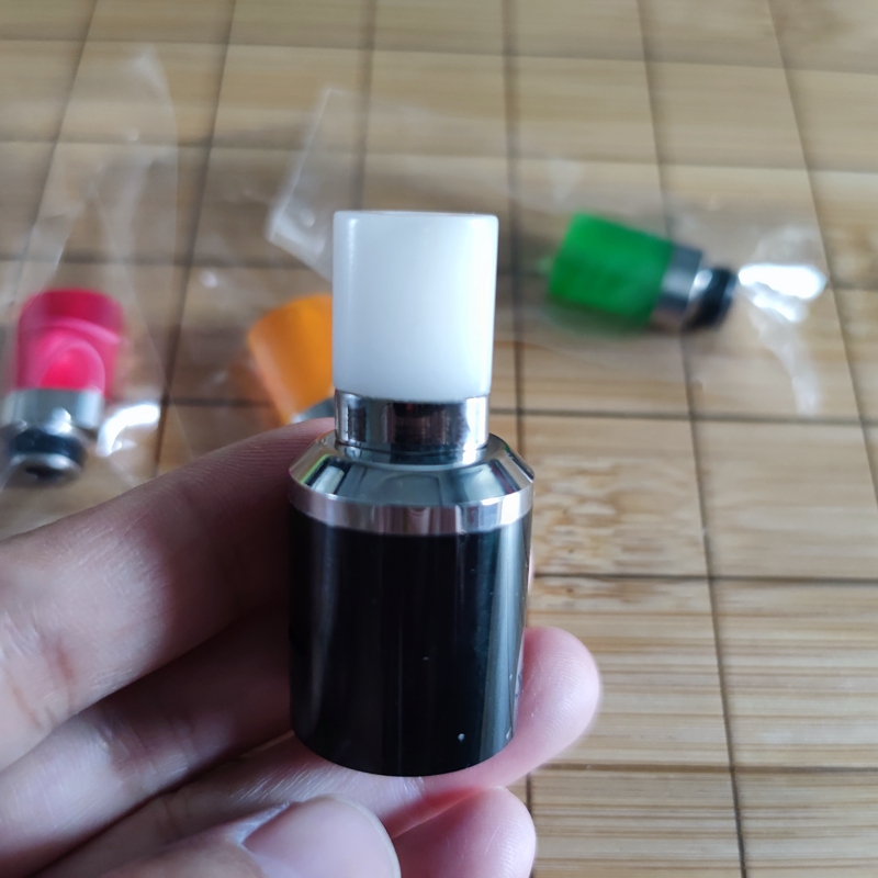 Akrilik düz ağız damla ucu plastik metal ss reçine driptips kare ağaç vazo şekli 510 iplik tank tank vape atomizizer için renkli ağızlık e-sigara dhl