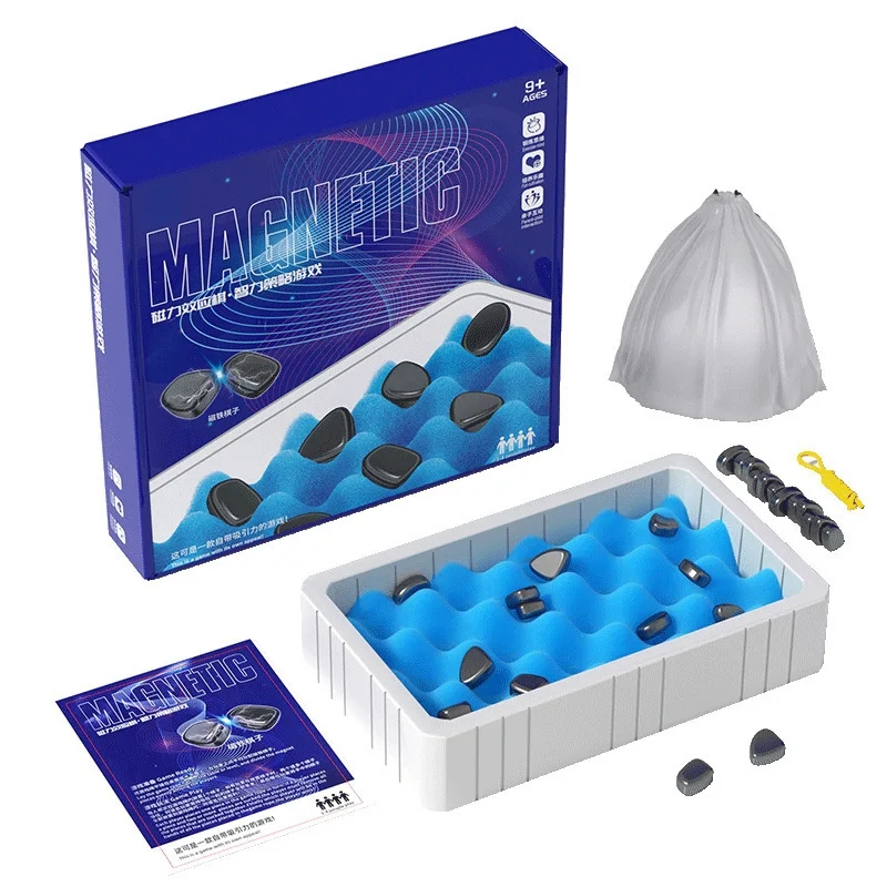 Magnetic Schess Game Party Supplies Fun Table Top Magnet Game Intellektuell utveckling Portable Chess Board för familjens samling