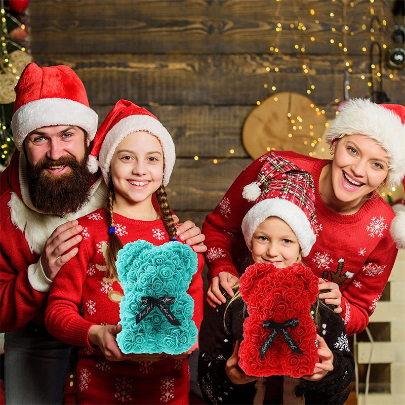 Yapay Çiçekler Gül Ayı Gül Oyuncak Ayı Kadın Kız Arkadaş Yıldönümü Noel Sevgililer Hediyeleri