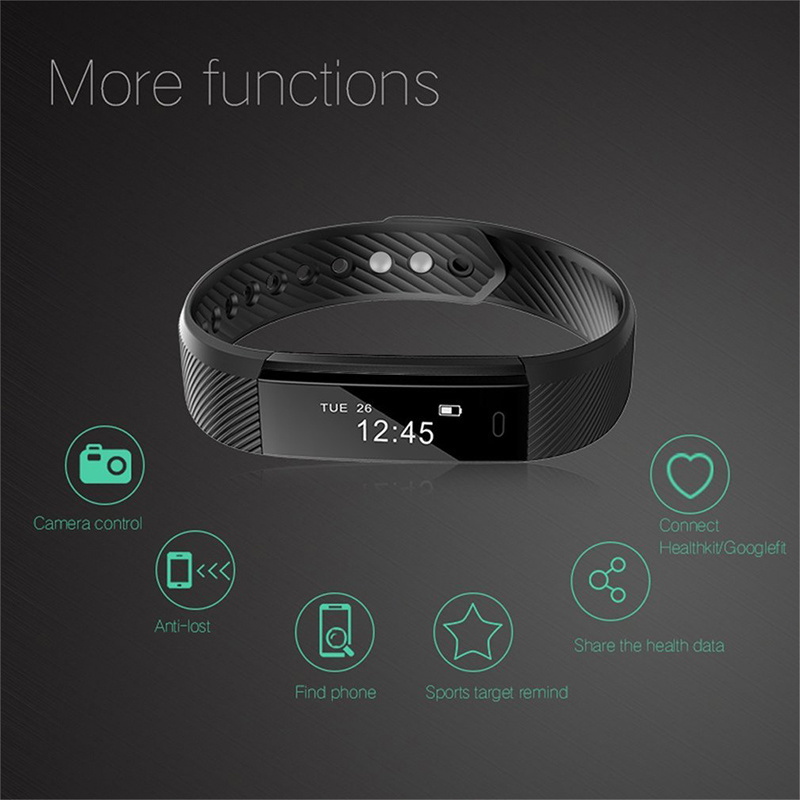 Smart Wristband Sport Wristband Health Smart Wristband Fitness Pedometer Bracelet Bluetooth Alarm Clock Waterproof Men Watch