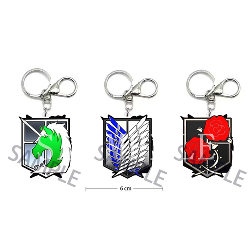 AOT 3D Anime Badge Porte-clés pour PET Acrylique Taille 6 cm Pendentifs de sac à dos, Pendentifs de voiture, Accessoires de mode, Cadeaux créatifs personnalisés