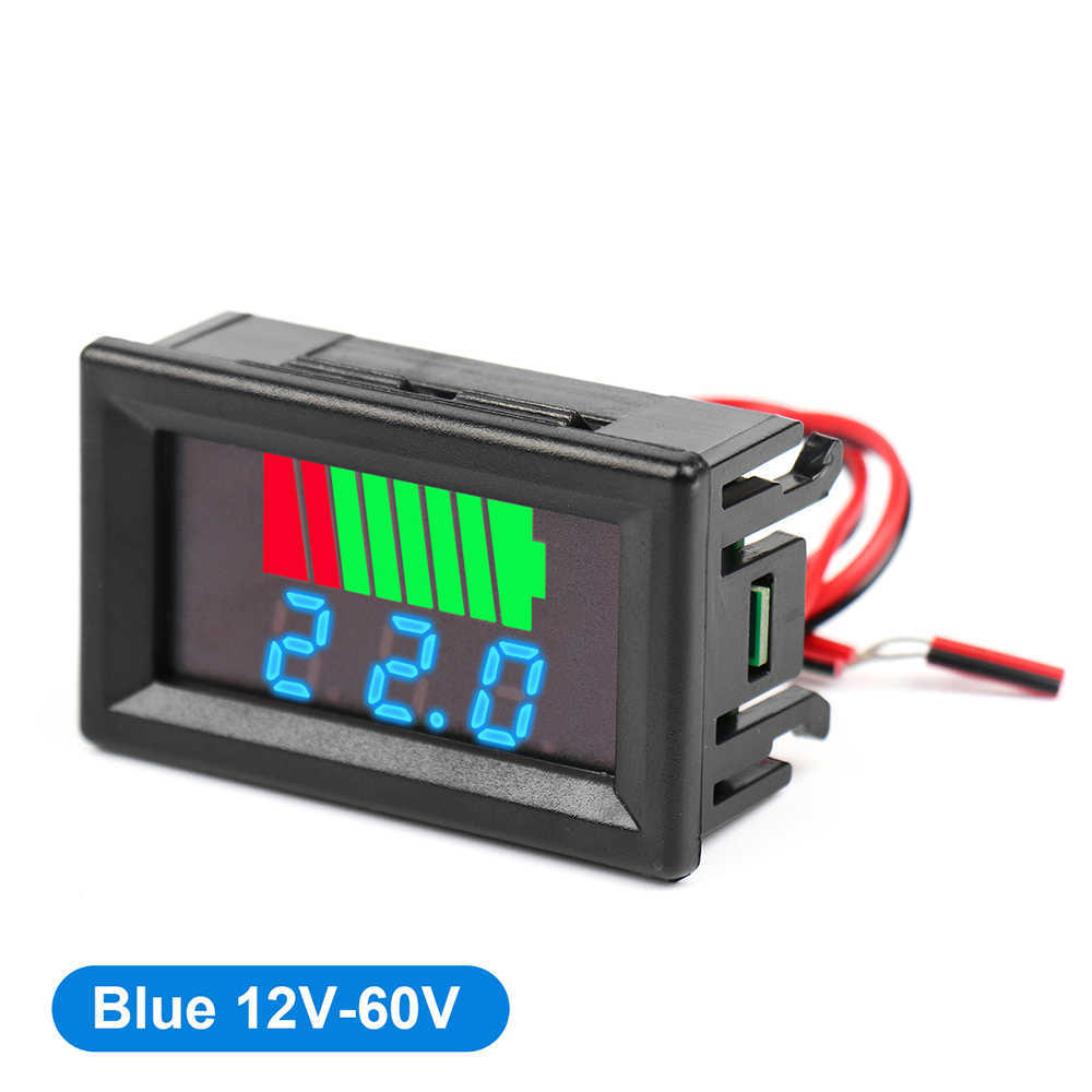 LED Digital Voltmeter Tester 12/24/36/48/60V Electric Fordons bil Elektricitet Mätare DIY Mini Test Batterimätningsnivåindikator